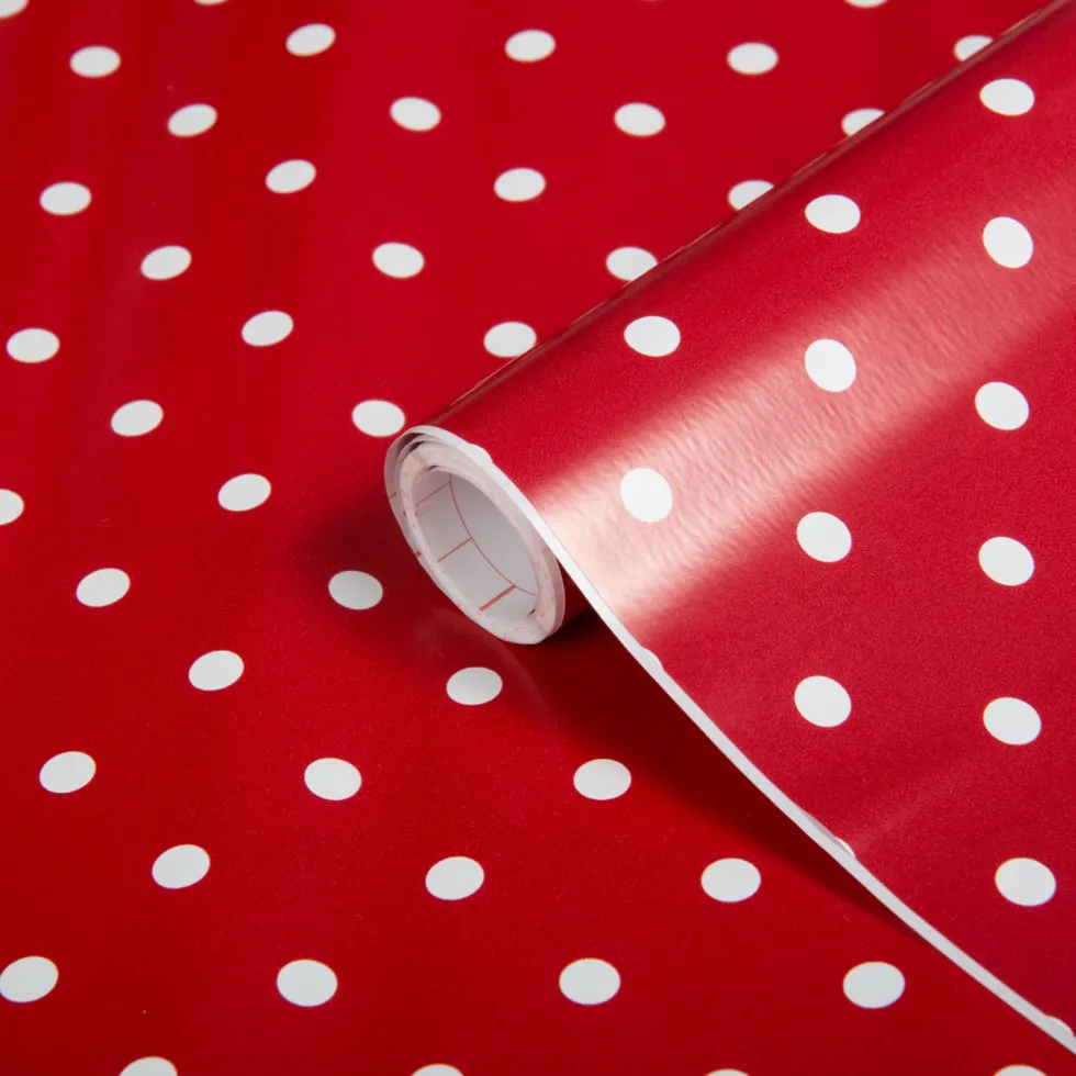 D-c-fix 45x200cm polka dot punainen