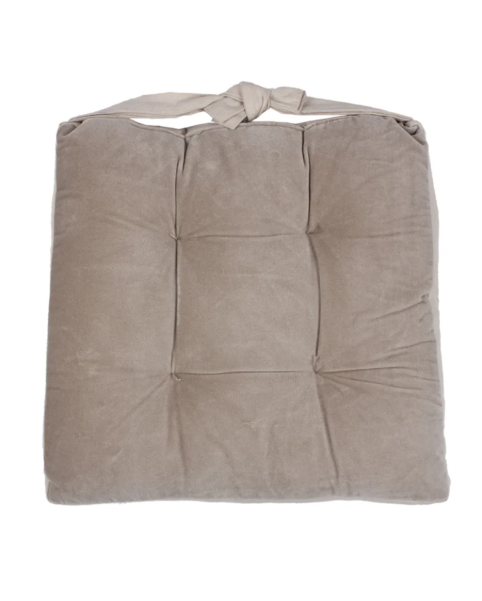 Istuintyyny samettia 40x40cm beige