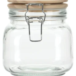 Lasipurkki puukannella 850ml