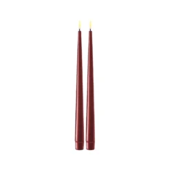 LED antiikkikynttilä 28cm burgundi