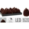 LED-käpykynttilä ruskea
