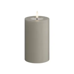 LED pöytäkynttilä 7,5×12,5cm harmaa