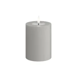 LED pöytäkynttilä 7,5 x 10cm harmaa
