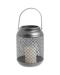 Metallilyhty Led kynttilällä