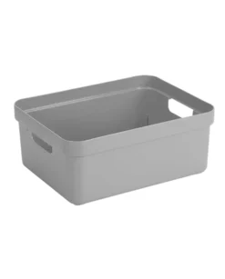Muovilaatikko vaalean harmaa 24L
