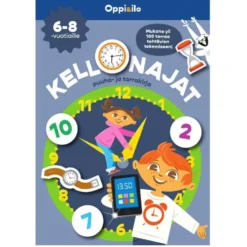 Oppi&ilo Kellonajat puuha- ja tarrakirja