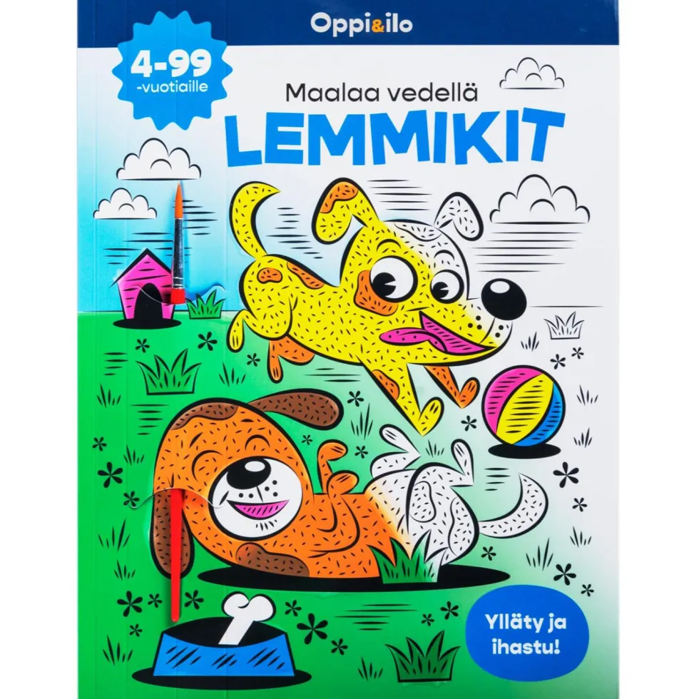 Oppi&ilo Maalaa vedellä lemmikit -puuhakirja