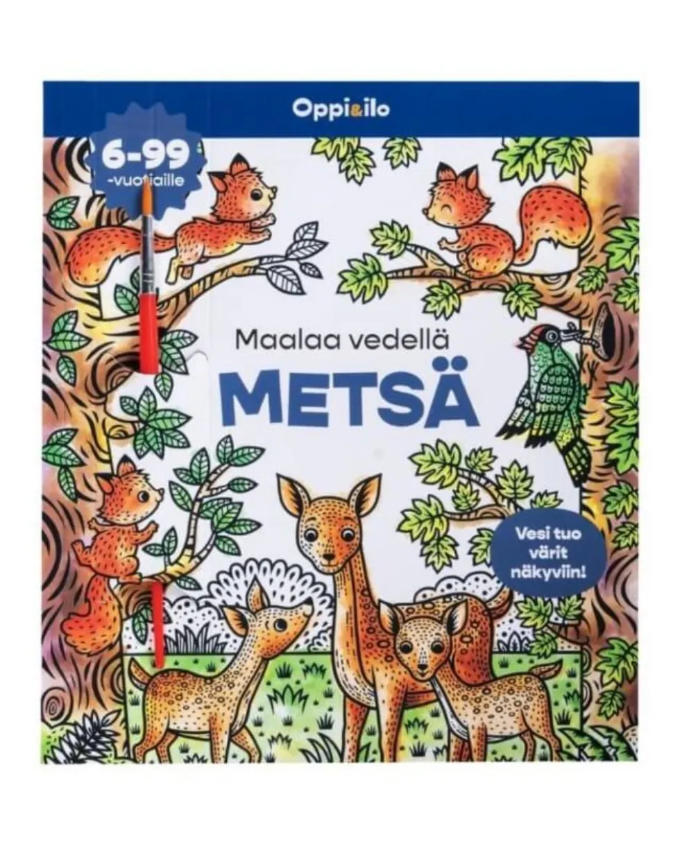 Oppi&ilo Maalaa vedellä metsä