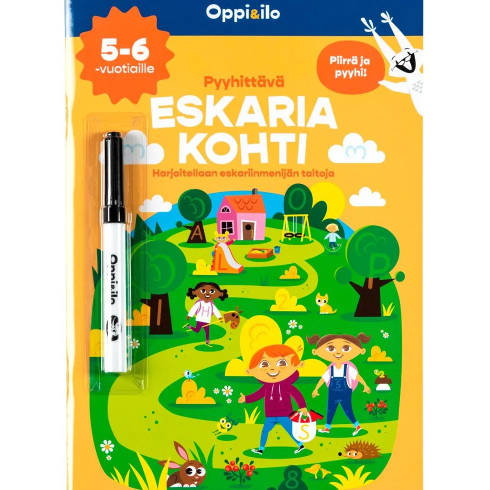 Oppi&ilo Pyyhittävä Eskaria kohti puuhakirja