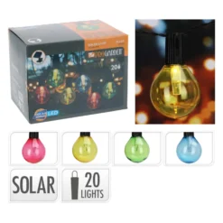 Party-valosarja 20LED solar multicolor