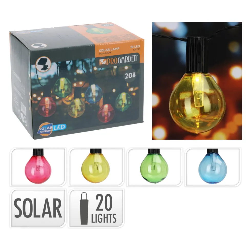 Party-valosarja 20LED solar multicolor