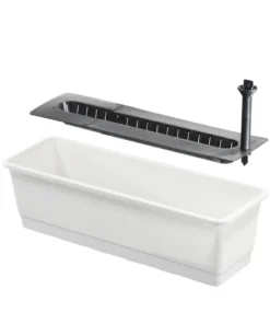 Parvekelaatikko 55cm altakastelu valkoinen