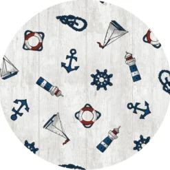 Pyöreä vahakangasliina Ø140cm Merellinen