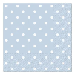 Servetti 25x25cm pilkut vaaleansininen