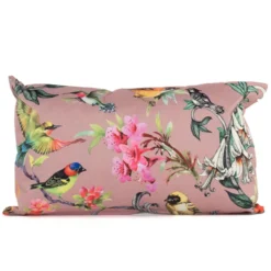 Sisustustyyny ulkokäyttöön 50x30cm Birds Old pink