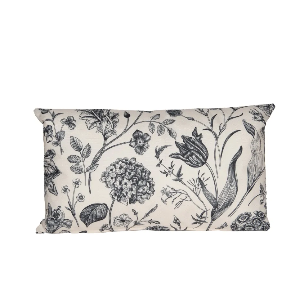 Sisustustyyny ulkokäyttöön 50x30cm Vintage flower